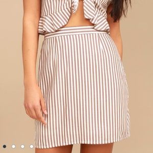 Lulus Deauville Striped Mini Skirt